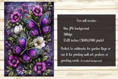 Butterfly Garden Flags, Sublimation Butterfly Backgrounds, 7 Product Image 2