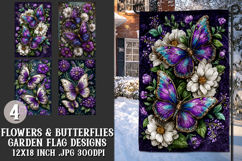 Butterfly Garden Flags, Sublimation Butterfly Backgrounds, 8 Product Image 1