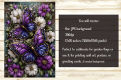 Butterfly Garden Flags, Sublimation Butterfly Backgrounds, 8 Product Image 4