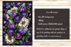 Butterfly Garden Flags, Sublimation Butterfly Backgrounds, 8 Product Image 5