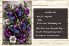 Butterfly Garden Flags, Sublimation Butterfly Backgrounds, 4 Product Image 2