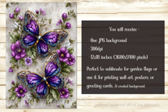 Butterfly Garden Flags, Sublimation Butterfly Backgrounds, 4 Product Image 3
