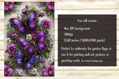 Butterfly Garden Flags, Sublimation Butterfly Backgrounds, 4 Product Image 5