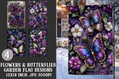 Butterfly Garden Flags, Sublimation Butterfly Backgrounds, 5 Product Image 1