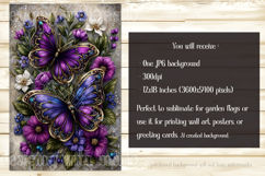 Butterfly Garden Flags, Sublimation Butterfly Backgrounds, 5 Product Image 2