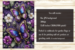 Butterfly Garden Flags, Sublimation Butterfly Backgrounds, 5 Product Image 3