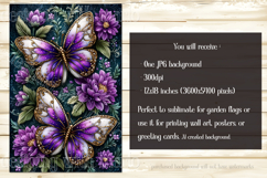 Butterfly Garden Flags, Sublimation Butterfly Backgrounds, 5 Product Image 5