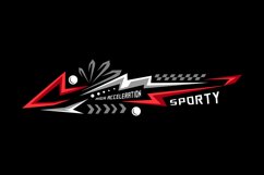 Abstract racing sports wrap decal sticker design Product Image 1