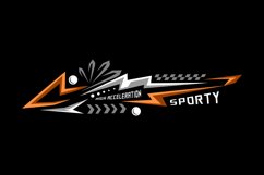 Abstract racing sports wrap decal sticker vector Product Image 2