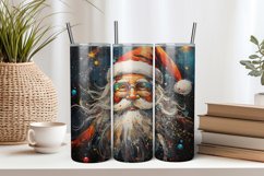 Abstract Santa 20oz Tumbler Sublimation PNG Product Image 1