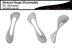Abstract Sculpture shape 3D printable STL Product Image 2