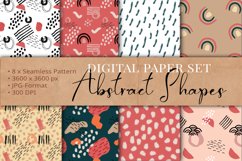 Abstract Shapes Pattern Set - Digital Paper Set Product Image 1