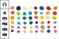 Abstract shapes element color set collection Product Image 1