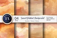 Abstract Sunset Cloud Gradient Digital Paper Product Image 1