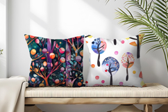 Trees with Candy Branches Surreal Watercolor Seamless DP Product Image 2