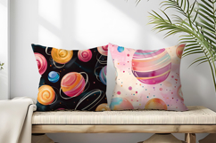 Spiral Candy Planets Seamless Digital Paper Product Image 2