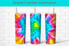 Abstract rainbow sublimation tumbler wrap 20 Oz Product Image 1