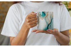 Turquoise Watercolor Art Mug sublimation design Product Image 2