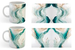 Turquoise Watercolor Art Mug sublimation design Product Image 6
