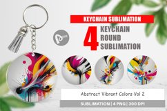 Keychain Abstract Vibrant Colors Product Image 1