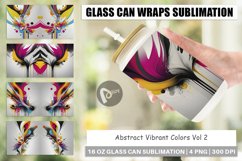 Glass Can Wraps Abstract Vibrant Colors Product Image 1