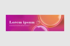 Abstract vibrant gradient modern horizontal banner design Product Image 1