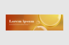 Abstract vibrant gradient modern horizontal banner template Product Image 2