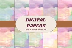 Abstract Watercolor Digital Papers 8 Background Product Image 1