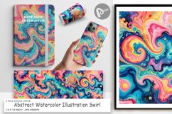 Digital Paper Abstract Watercolor Swirl Product Image 1