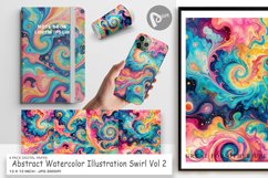 Digital Paper Abstract Watercolor Swirl Product Image 1