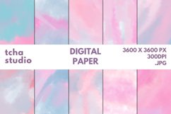 Abstract Watercolor Sweet Digital Paper Background Product Image 1