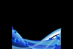 Abstract wave blue curve decoration background w/ butterfly Product Image 2