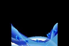 Abstract wave blue curve decoration background w/ butterfly Product Image 2