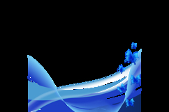 Abstract wave blue curve decoration background with butterfl Product Image 2