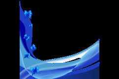Abstract wave blue curve decoration background butterfly svg Product Image 2