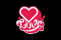 Abstract word love with heart symbol design vector Product Image 2