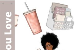 Girl Boss Clipart Illustrations Png file Planner girl Design Product Image 8