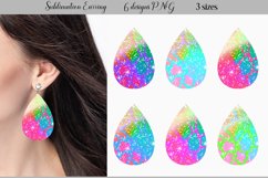 Abstraction Teardrop Earring | Glitter Teardrop Earrings Product Image 1