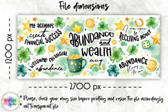 Abundance &amp; Wealth Affirmation Mug Wrap, Inspirational Mug Product Image 2