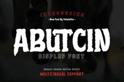 Abutcin - Movie Display Font Product Image 1