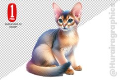 Abyssinian Cat Clipart - PNG File Product Image 1