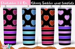 Neon hearts 20 Oz. Skinny Tumbler Bundle Product Image 1