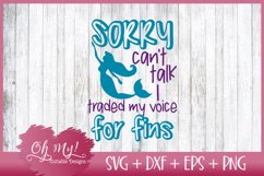 Traded My Voice For Fins - SVG DXF EPS PNG Cut File Product Image 2