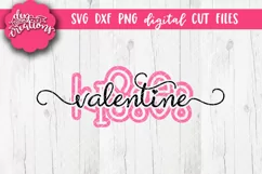 Valentine Kisses 1 - SVG DXF PNG Cut file Product Image 1