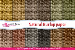 Natural Burlap Digital Paper Product Image 1
