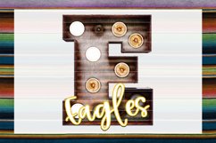 Eagles Rusted Tin Marquee Sublimation PNG Product Image 1