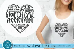 Medical Assistant svg, a MA svg healthcare file for crafters Product Image 1
