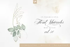 Floral Watercolor Bouquet Vol56 Product Image 1