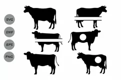 Cow SVG, Cow Monogram Svg, Farm animal cow, Cow Cut File. Product Image 2
