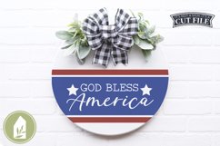 Patriotic Front Door SVG, God Bless America SVG Product Image 1